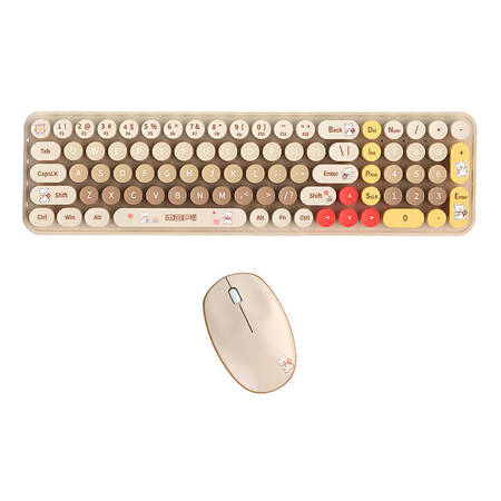 MOFII Wireless Keyboard+Mouse 2.4G Baby Bear Beige