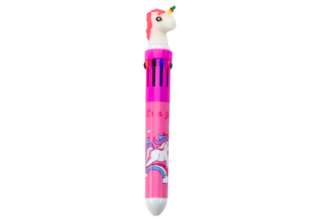 Multicolor Unicorn Automatic Pen 10 Pink