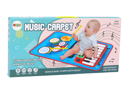 Music Mat 2in1 Interactive Drums Piano Sticks