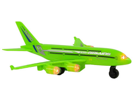 Passenger Plane Green Powered Lights Sounds