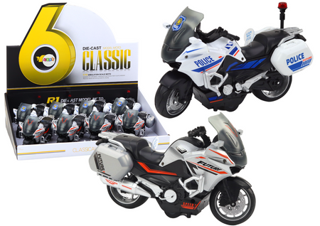 Police Sports Motorcycle With Friction Drive, Scale 1:10