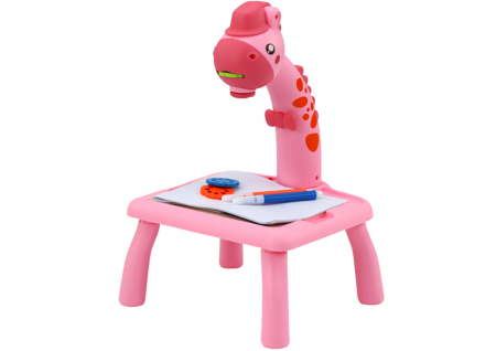 Projector Drawing Table Pink Giraffe Markers