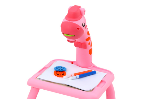 Projector Drawing Table Pink Giraffe Markers
