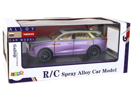 RC Car 1:24 Car Vehicle E-9 Aluminum Remote Controlled Purple