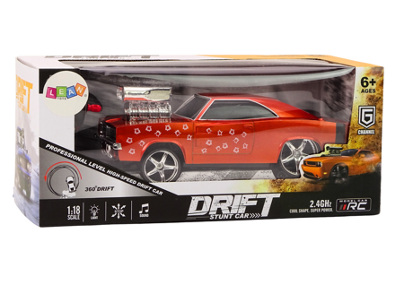 Remote Control Car 1:18 Drift 360 Lights Sounds Red