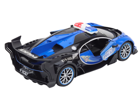 Remote Controlled RC Police Car in 1:12 Scale Blue