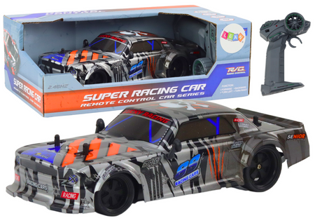 Remote Controlled Sports Car RC 1:18 Gray