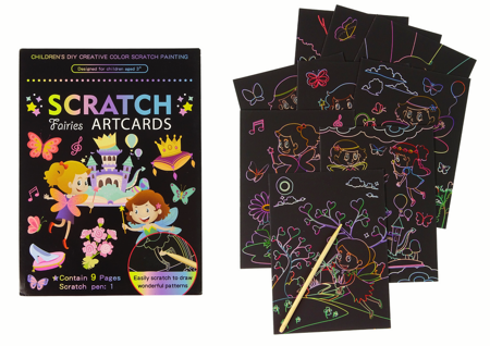 Scratch Coloring Book For Children Fairy