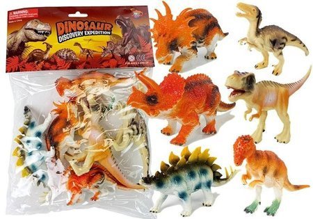 Set of Dinosaur Figurines 10 cm 6 pieces