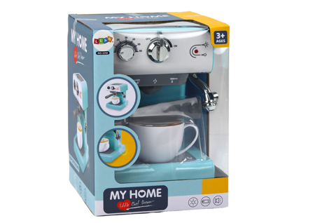 Toy Coffee Machine Home Appliances Water Steam Turquoise