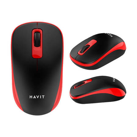 Universal wireless mouse Havit MS626GT (black&red)