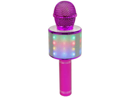 Wireless Microphone USB Speaker Karaoke Recording Model WS-858 Pink