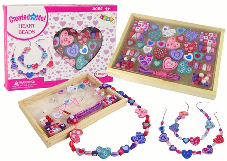 Wooden bead set for making jewelry
