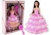 Doll Princess Pink Dress Brush 28 cm