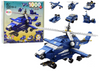 Helicopter Police Helicopter Construction Bricks 6in1 Blue 1000 pieces.