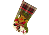 Reindeer in Sweater Christmas Fabric Gift Sock