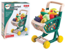 Shopping cart for children, set of vegetables and fruits, green