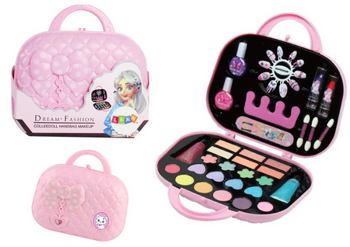 Make-up- und Nagelset, rosa Kosmetiktasche