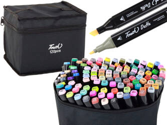 Markierungsstifte 120 Stück Bunte doppelseitige tragbare Tasche