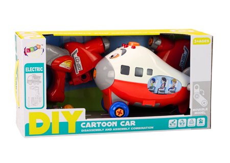 Cartoon Flugzeug drehende Flügel DIY Rot