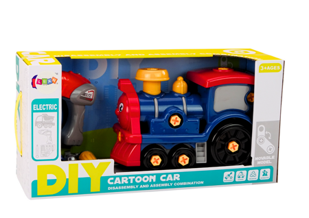 Cartoon drehende Lokomotive DIY Marineblau