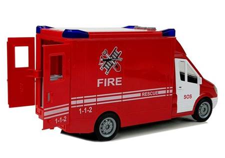 Feuerwehrauto mit Frictional Sound Drive Öffnungstüren