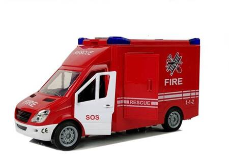 Feuerwehrauto mit Frictional Sound Drive Öffnungstüren