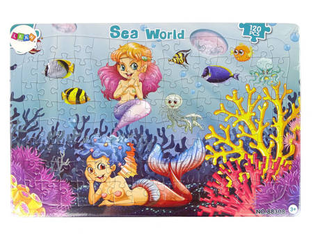 Lernpuzzle Meerjungfrau Meereswelt Puzzle 120 Elemente