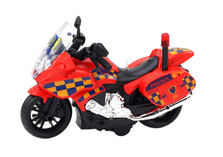 Polizei Motorrad Motor Polizeiauto Licht Sound Motorek Mix