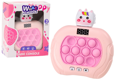 Pop-It Wac A Mole Spiel Einhorn Lichter klingt rosa