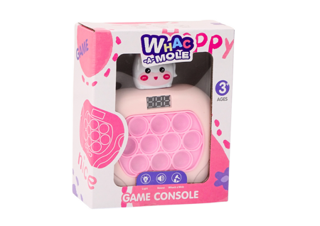 Pop-It Wac A Mole Spiel Einhorn Lichter klingt rosa