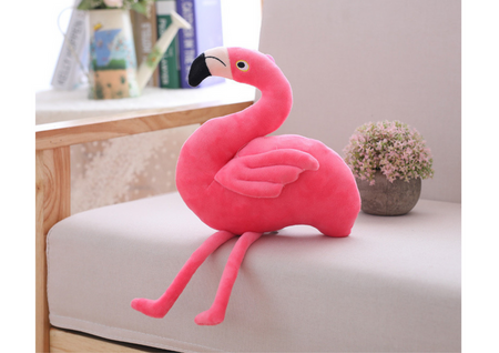 Rosa Flamingo-Plüschmaskottchen 25 cm