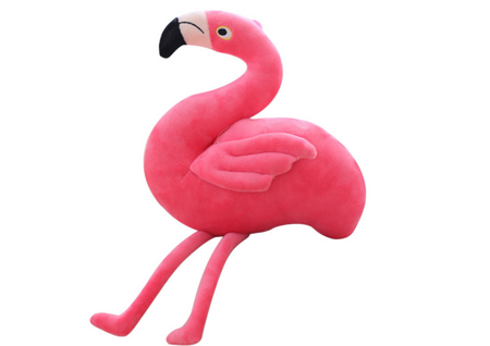 Rosa Flamingo-Plüschmaskottchen 25 cm