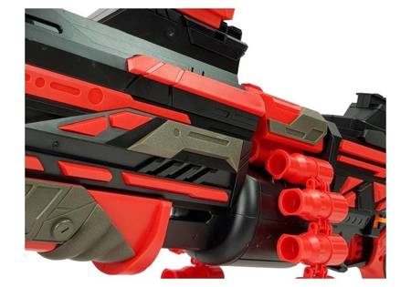 Schaumstoff-Patronenpistole 40 Stück rot/schwarzes Ziel