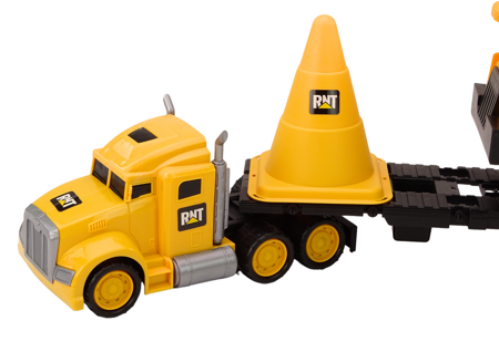 Set of Construction Machinery Truck Dump Truck Movable Yellow