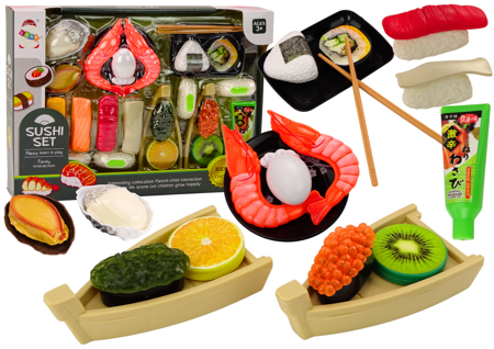 Sushi-Spielzeugset, Garnelenzubehör für Kinder, 24-teilig.