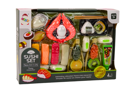 Sushi-Spielzeugset, Garnelenzubehör für Kinder, 24-teilig.