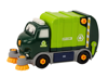 Cartoon-Müllwagen dreht beweglichen DIY-Grün