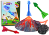 Dinosaurier-Vulkan-Spielset mit verstellbarem Raketenwerfer