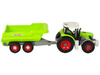 Grüner Traktor mit Sattelauflieger