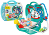 Kinderarzt-Set mit Puppenzubehör, grüner Koffer