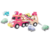 Lora Truck Set mit Autos 5in1 Lichter klingt rosa
