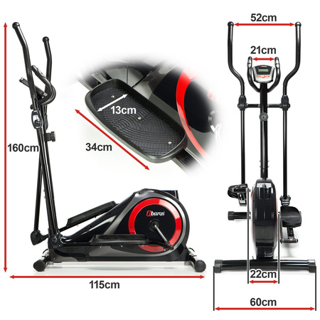 Orbi-trek Magnetyczny Trenażer Eliptyczny do 130kg rower treningowy