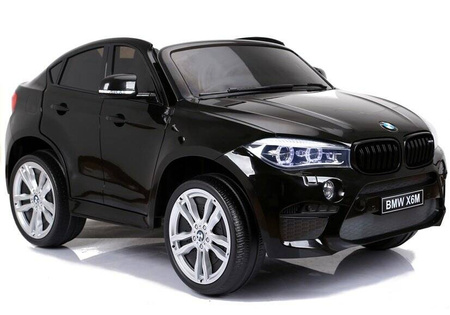 Elektroauto BMW X6 Schwarz Kinderfahrzeug Ledersitz weiche EVA-Reifen 2x45W Auto