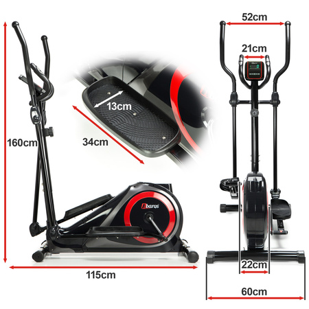 Orbi-trek Magnetyczny Trenażer Eliptyczny  do 130kg rower treningowy