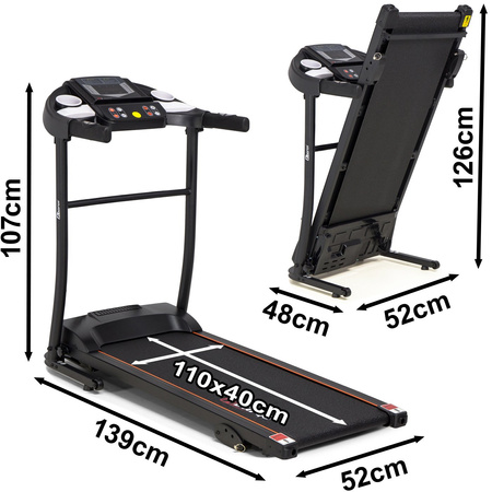 Bieżnia treningowa elektryczna AbarQs fitness BZ-40