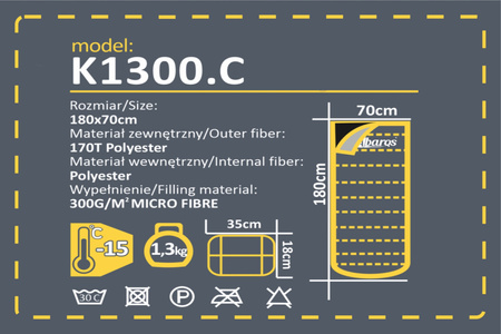 Śpiwór AbarQs 1300.C Kołdra Kamuflaż Moro
