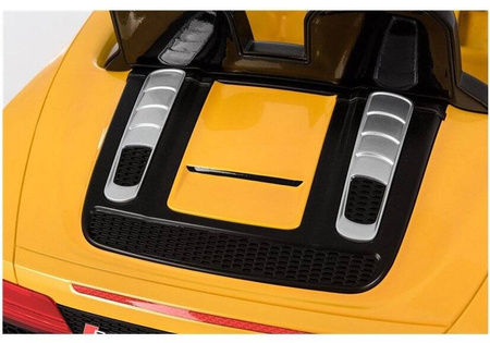 Kinderfahrzeug Audi R8 Gelb 2x35W weiche EVA-Reifen 4 Stoßdämpfer Ledersitz Auto