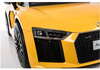 Kinderfahrzeug Audi R8 Gelb 2x35W weiche EVA-Reifen 4 Stoßdämpfer Ledersitz Auto