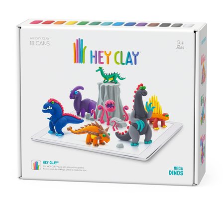 TM Toys Hey Clay Masa plastyczna Zestaw Mega Dinos HCL18006